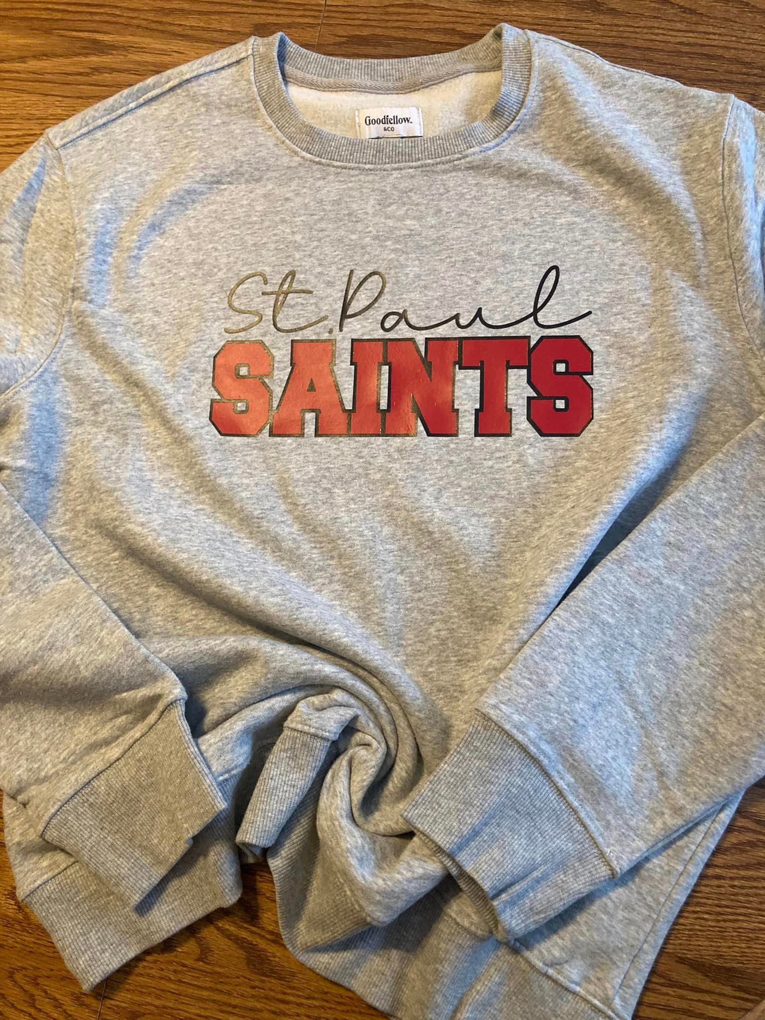 St. Paul Saints Tackle Twill Script STP Crewneck Sweatshirt